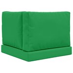 vidaXL Coussin de canapé d'extérieur 3 Pièces Vert Polyester