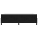 vidaXL Cadre de lit avec matelas Noir 180 x 200 cm tissu