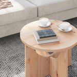 vidaXL Table basse Naturel 50 x 50 x 35 cm Bois massif en pin