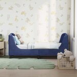 vidaXL Cadre de lit pour tout-petit avec tête de lit Bleu police