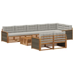 vidaXL Ensemble de canapés d'extérieur 9 pc