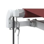vidaXL Auvent rétractable automatique avec LED bordeaux 400x350 cm
