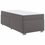 vidaXL Cadre de lit avec matelas Gris 100 x 200 cm tissu