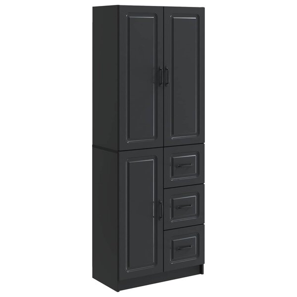 vidaXL Ensemble de Meubles 2 Pièces Noir Bois d'ingénierie