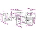 vidaXL Ensemble de canapés d'extérieur 8 pc Naturel et Gris clair
