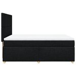 vidaXL Sommier à lattes de lit avec matelas Noir 160x200 cm Tissu