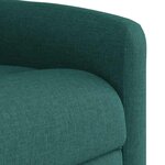 vidaXL Fauteuil inclinable Vert foncé Tissu