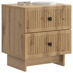 vidaXL Cabinet de chevet 2 Pièces Chêne artisanal 43 x 34 5 x 47 5 cm