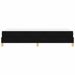 vidaXL Lit à ressorts Noir  Marron 100 x 200 cm Tissu  Bois Engineered