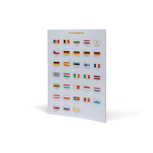 Chips drapeaux pour identifier collection des capsules 2 euros.