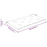 vidaXL Coussin de banc de jardin multicolore 100x50x7 cm tissu oxford