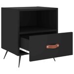 vidaXL Tables de chevet 2 Pièces noir 40x35x47 5 cm bois d’ingénierie