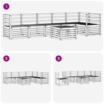 vidaXL Ensemble de canapés d'extérieur 7 pc Naturel Polyester