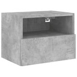 vidaXL Meubles TV muraux 2 Pièces gris béton 40x30x30cm bois d'ingénierie