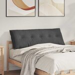 vidaXL Coussin de Dos Gris foncé 140 x 50 cm Tissu en velours côtelé