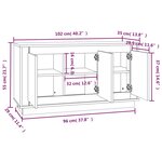 vidaXL Buffet sonoma gris 102x35x55 cm bois d'ingénierie