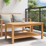 vidaXL Table basse Marron 110 x 55 x 45 cm Bois de teck solide