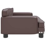 vidaXL Canapé pour enfants marron 70x45x30 cm similicuir