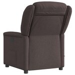 vidaXL Fauteuil de massage inclinable Marron foncé Tissu