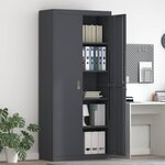 vidaXL Armoire de rangement 2 Pièces Anthracite 90 x 40 x 200 cm Acier