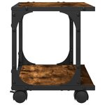 vidaXL Support d'imprimante à 2 niveaux chêne fumé 41x28x33 5 cm