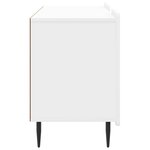 vidaXL Meuble TV 102 x 34 5 x 52 cm Blanc brillant Bois d'ingénierie