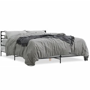 vidaXL Cadre de lit sans matelas sonoma gris 160x200 cm