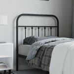 vidaXL Tête de lit métal noir 80 cm