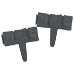 vidaXL Clôture de jardin Aspect de pierre 41 Pièces Plastique 10 m