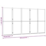 vidaXL Cloison de séparation 5 panneaux Blanc crème 350x180 cm