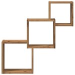 vidaXL Étagères murales forme de cube chêne artisanal bois ingénierie