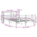 vidaXL Cadre de lit avec tête de lit sans matelas 120x200 cm