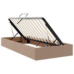 vidaXL Lit avec rangement et matelas 2 pc Cappuccino Cuir