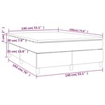 vidaXL Sommier à lattes de lit avec matelas Crème 140x190 cm Tissu