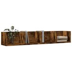 vidaXL Armoire murale chêne fumé 99x18x16 5 cm bois d'ingénierie