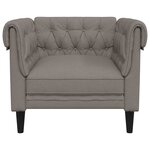 vidaXL Fauteuil Chesterfield taupe tissu