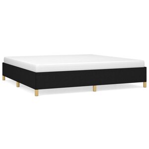 vidaXL Cadre de lit sans matelas noir 200x200 cm tissu
