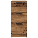 vidaXL Buffets 2 Pièces vieux bois 30x30x70 cm bois d'ingénierie