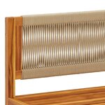 vidaXL Ensemble de canapés de jardin 9 pièces avec coussins en bois d'acacia et corde