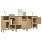 vidaXL Buffets 3 Pièces chêne sonoma 60x35x70 cm bois d'ingénierie