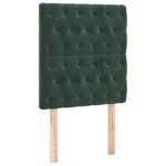 vidaXL Sommier à lattes de lit et matelas et LED Vert foncé 80x200 cm