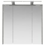 vidaXL Armoire Miroir de Salle de Bain Gris béton 63 5 x 16 x 62 5 cm
