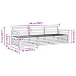vidaXL Ensemble de canapés d'extérieur 3 pc Naturel