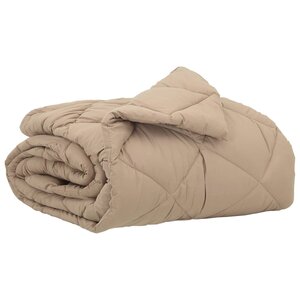 vidaXL Duvet d'été simple Taupe 220 x 135 cm Microfibre