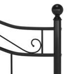 vidaXL Cadre de lit sans matelas noir métal 120x200 cm
