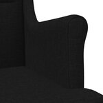 vidaXL fauteuil Noir tissu