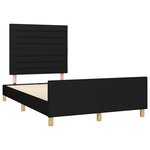 vidaXL Cadre de lit sans matelas noir 120x200 cm tissu