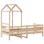 vidaXL Lit de jour avec toit sans matelas 90x190 cm bois massif