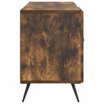 vidaXL Meuble TV Chêne fumé 102 x 34 5 x 50 cm Bois d'ingénierie