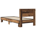 vidaXL Cadre de lit avec tête de lit Bois ancien 80 x 200 cm
